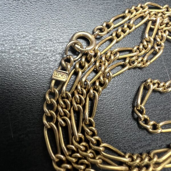 Antique 15ct gold figaro chain